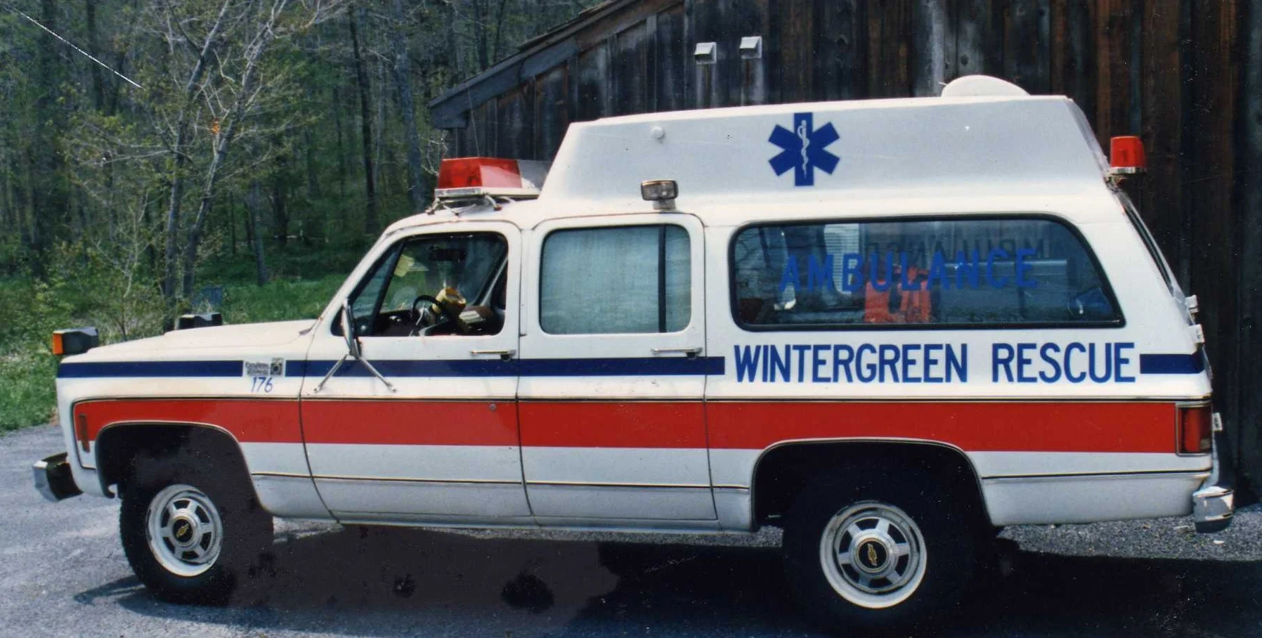 One of the first rescue transports at Wintergreen