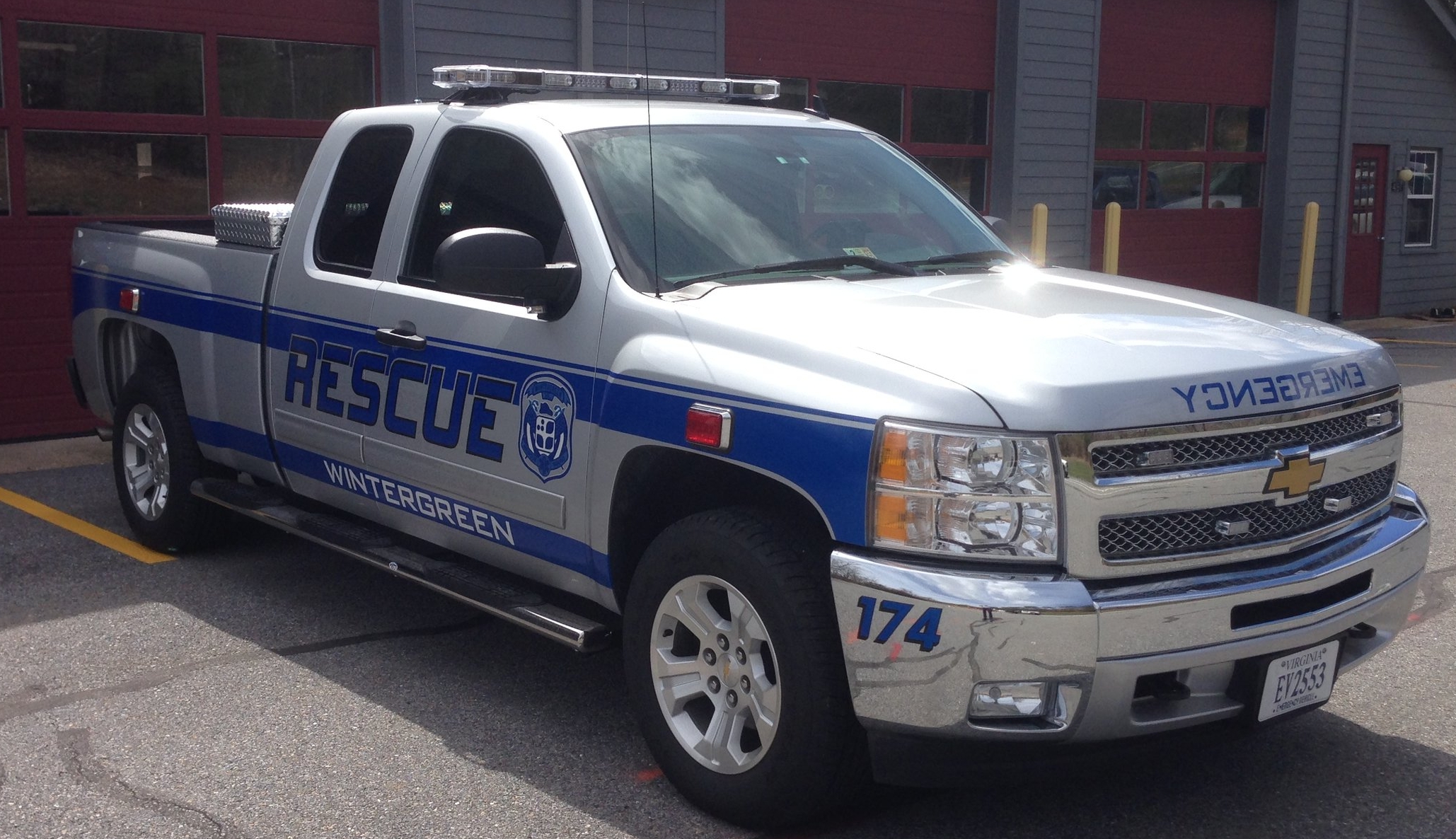 Response 174 - 4x4 2012 Half-ton Extended Cab Chevy Silverado. 60 percent of the rear seat was removed to make room for a full compliment of ALS gear.