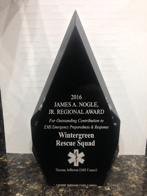 The James A. Nogle Jr. Regional Award for Outstanding Contribution to EMS Emergency Preparedness & Response. 