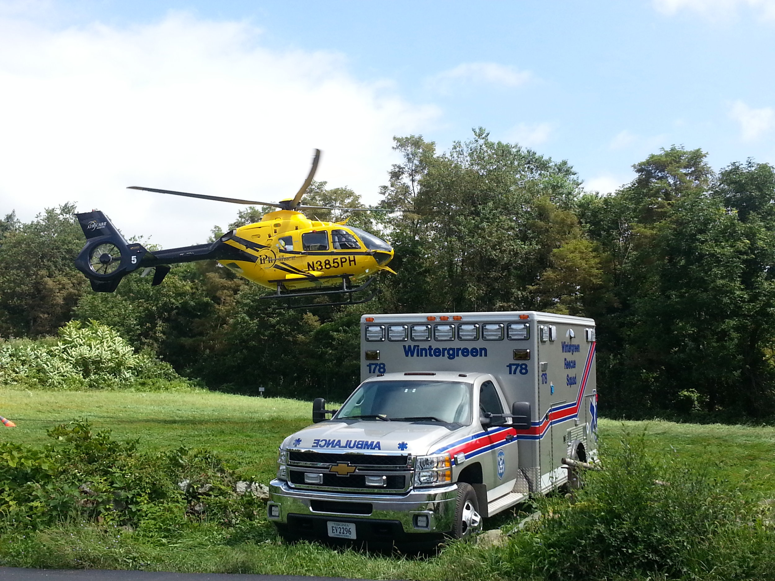 The Reeds Gap landing zone is one of four established landing zones utilized by Wintergreen Fire & Rescue.