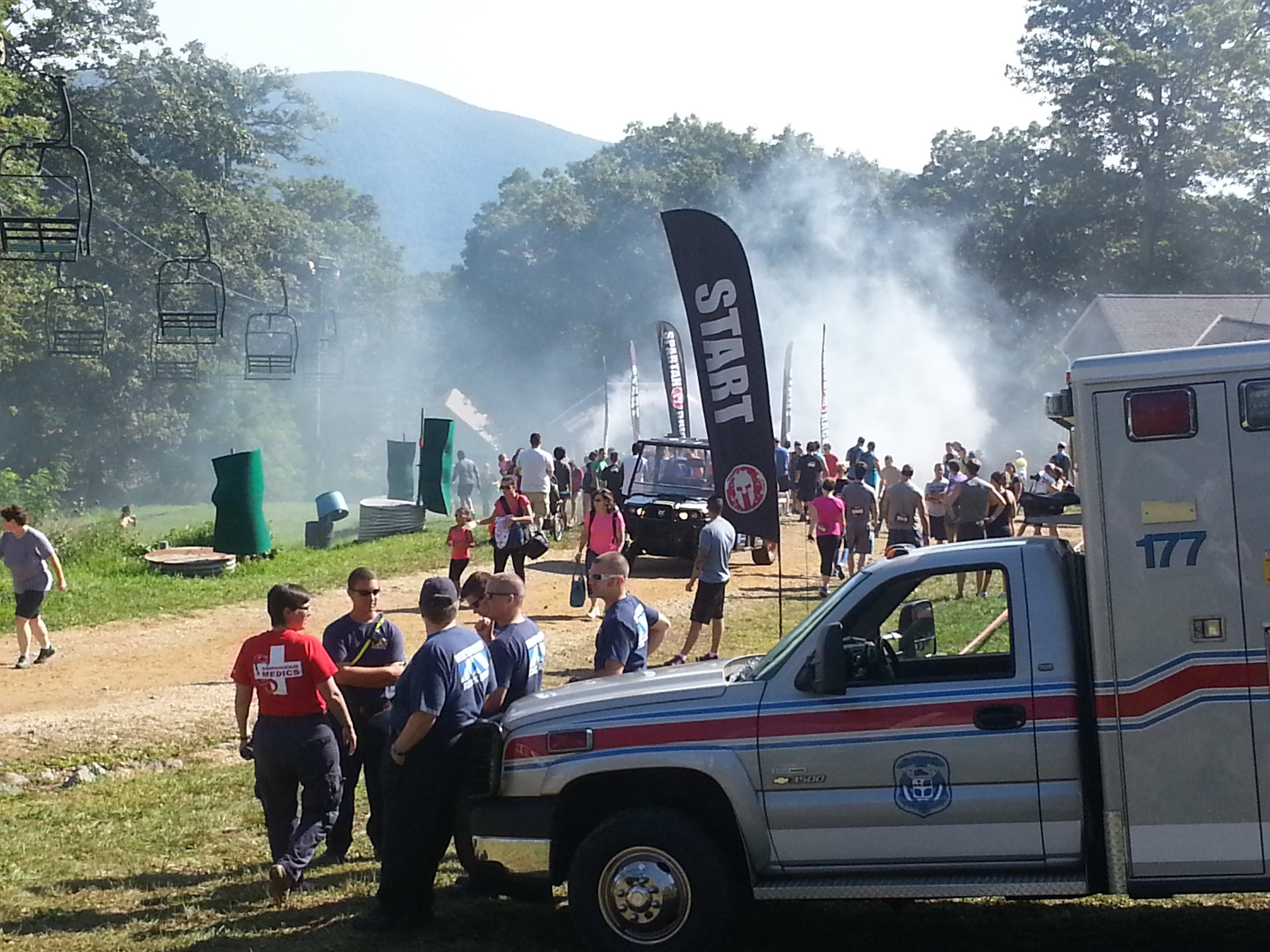 August 27th, 2013 - This past weekend we had a Super Spartan Race visit the resort. Over 5,000 participants visited for the event. Over 8 miles of running with 20+ obstacles, it was by no means an easy race. With about 1 transport per 500 visitors, we considered it a great weekend. Treatment of minor injuries was the primary care needed. The participants are already looking forward to next year's race.