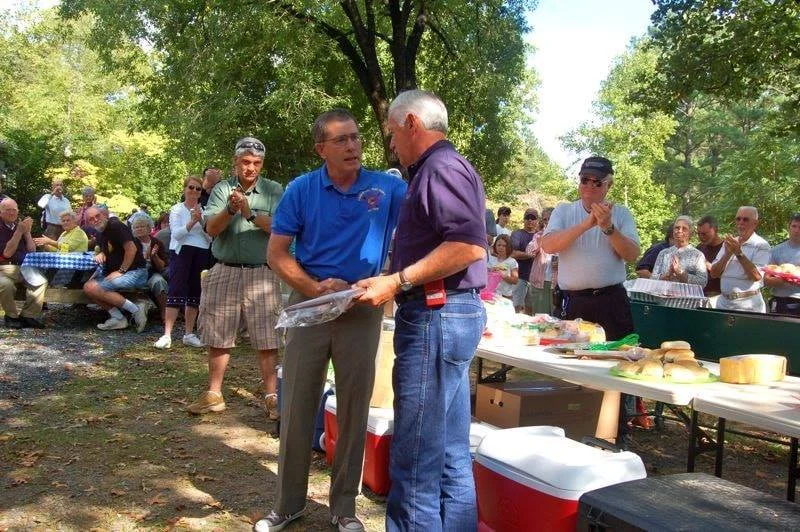 Eddie being honored by all of his Nelson County peers with a service award at a 2010 volunteer gathering.
