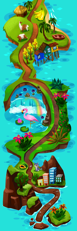 South America Map - Fruit Splash Mania
