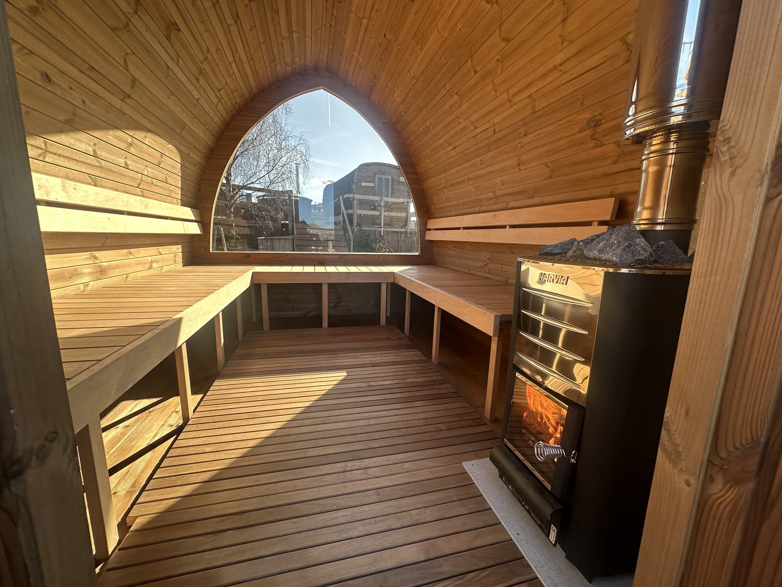 The inside of the Garm sauna at Little Siberia in Copenhagen 