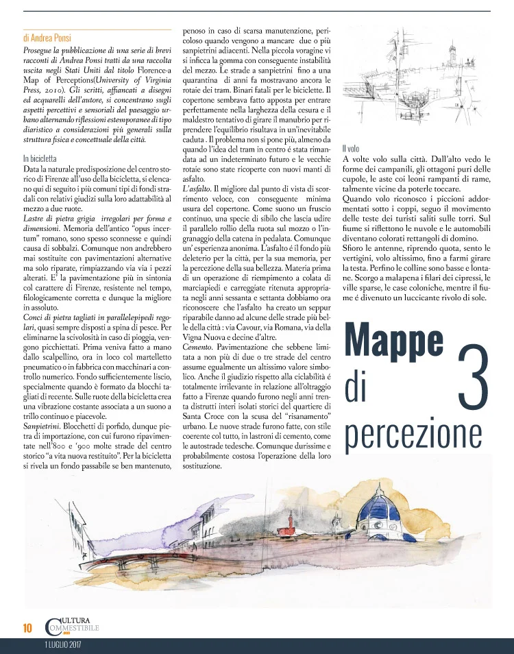 Third weekly article by Andrea Ponsi published on issue 224 of "Cultura Commestibile" magazine