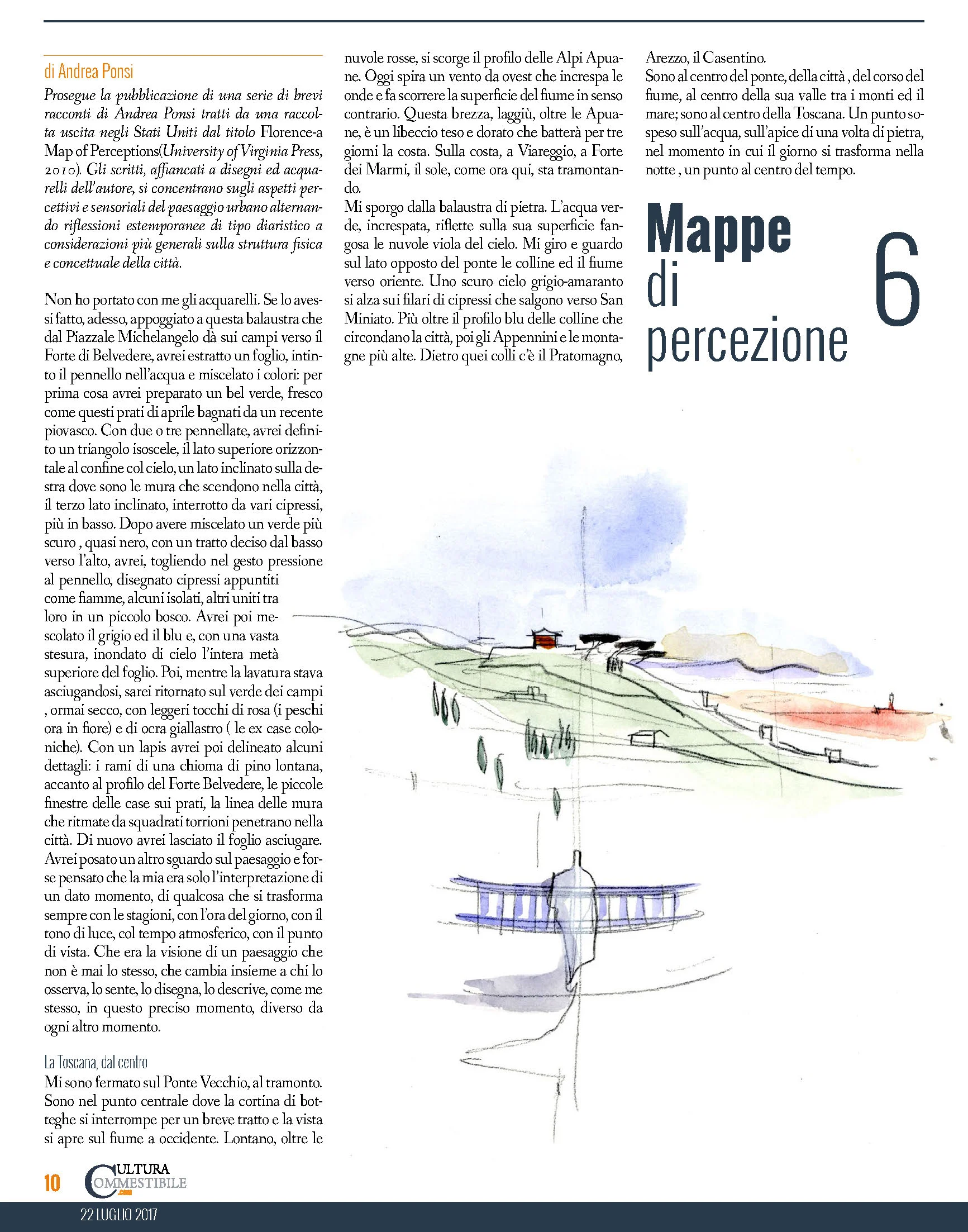 Sixth weekly article by Andrea Ponsi published on issue 227 of "Cultura Commestibile" magazine