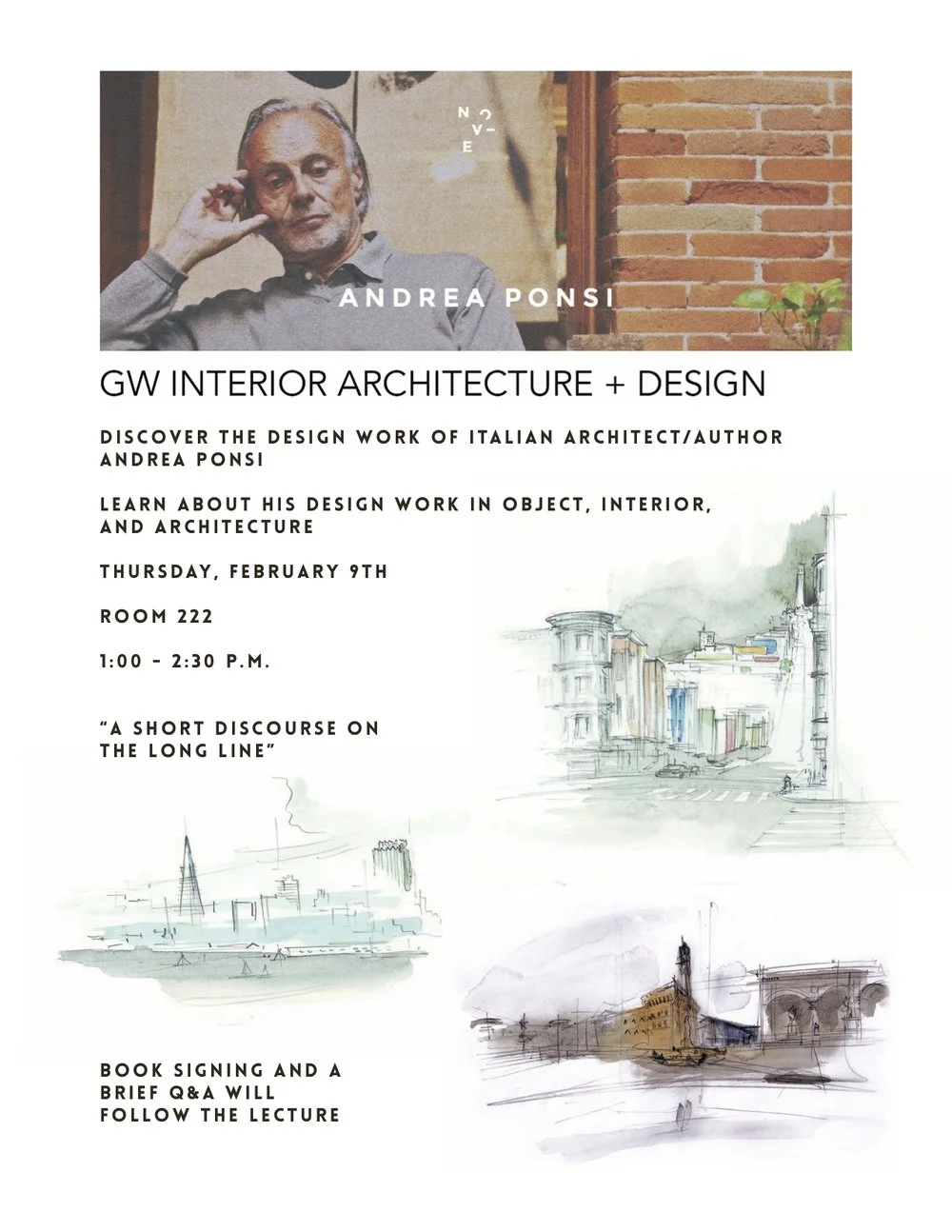 Cycle of conferences and an exhibit by Andrea Ponsi in February 2017