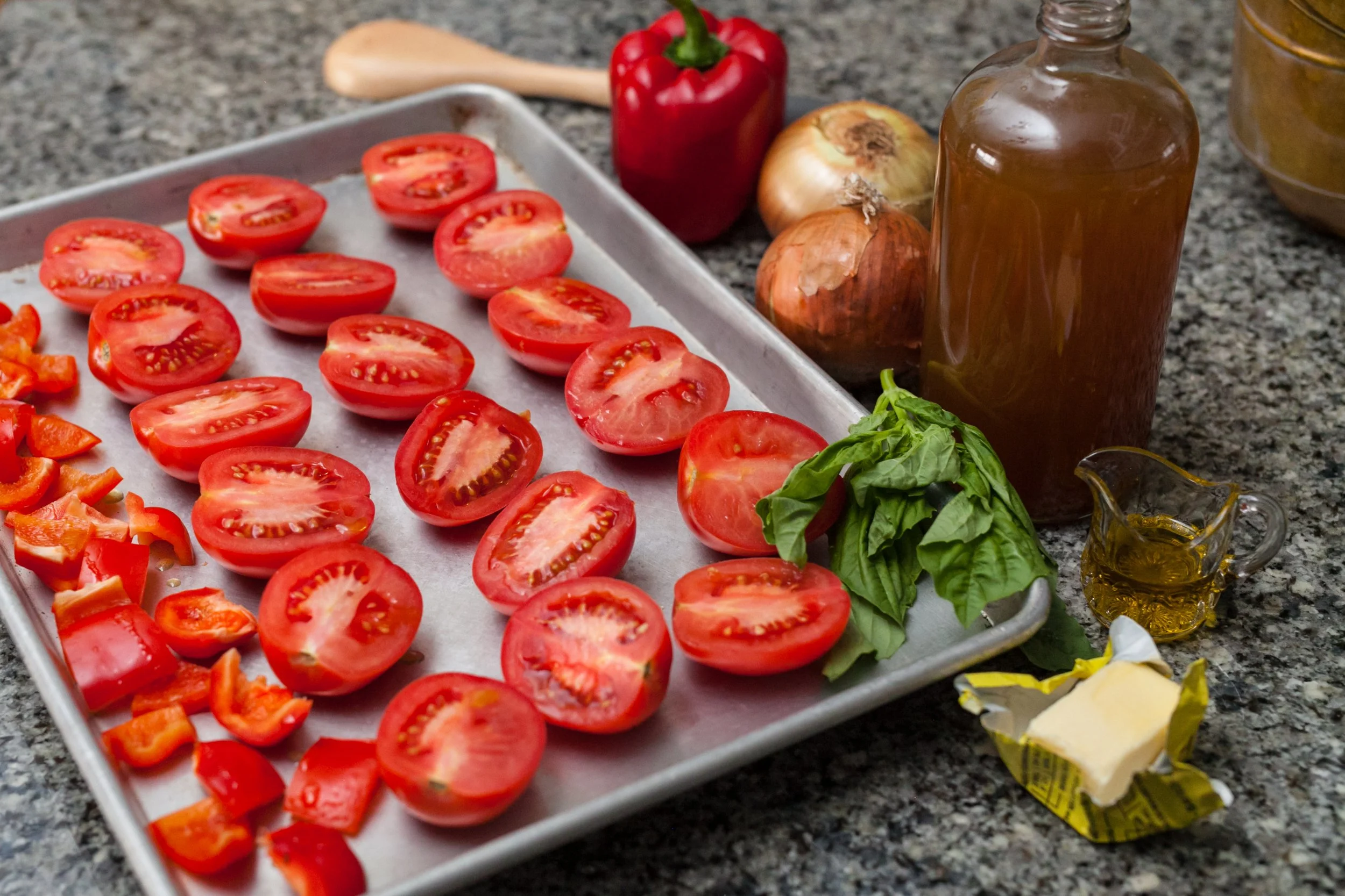 Roasted Tomato + Red Pepper Soup