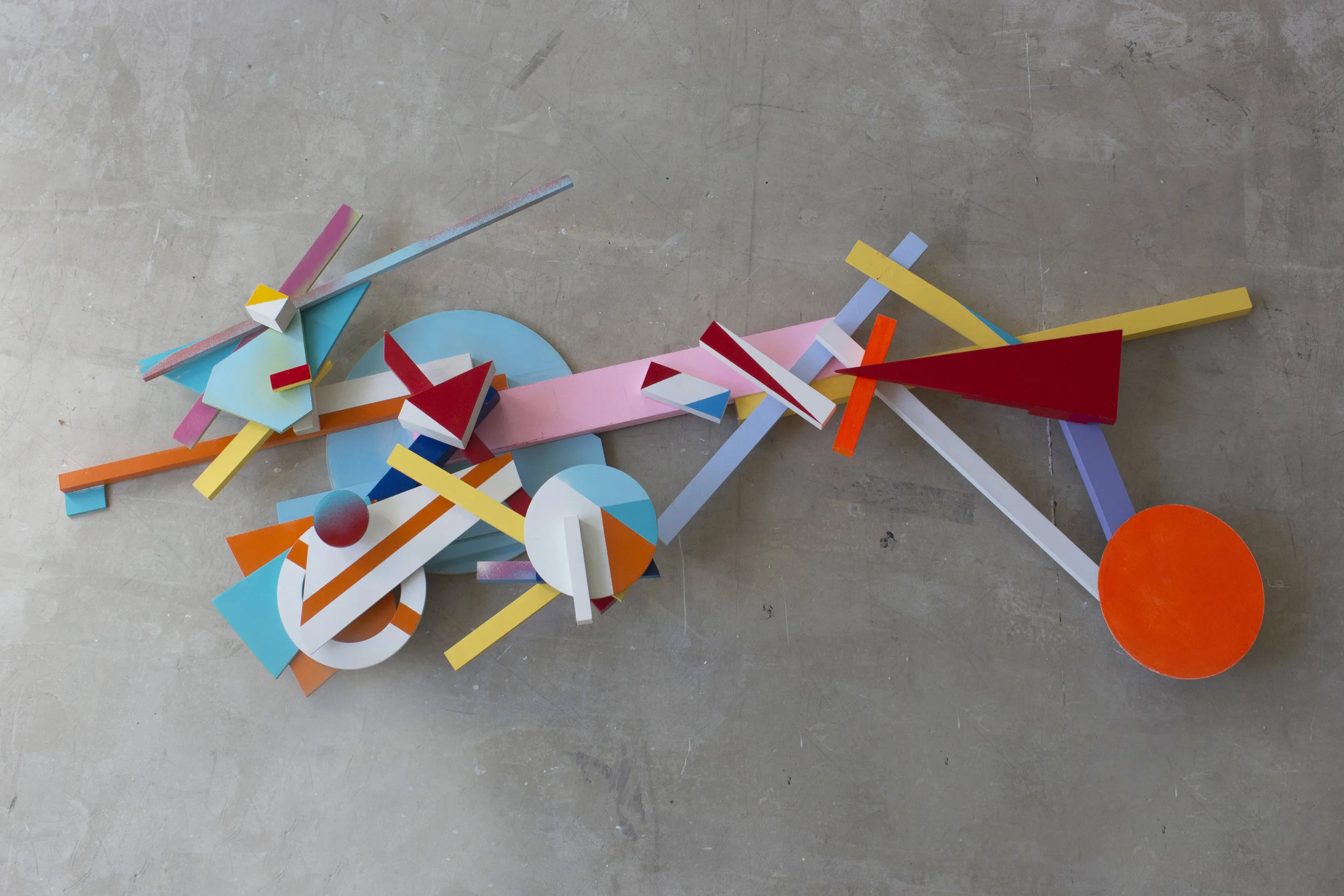   Sullivan Machine #04. &nbsp;Painted wood, 2016. 48" x 26" x 6". 