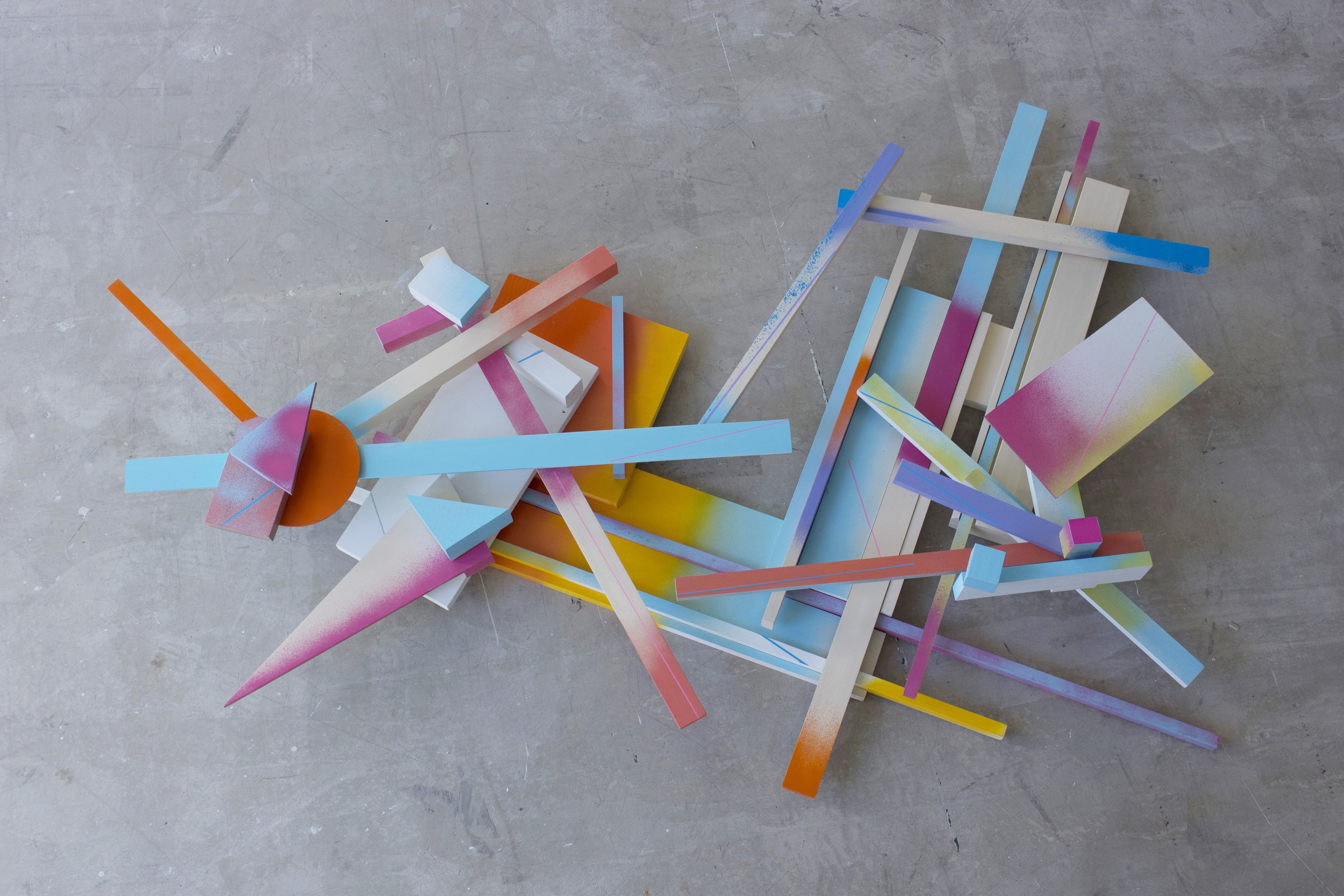   Sullivan Machine #05. &nbsp;Painted wood, 2016. 50" x 34" x 8". 