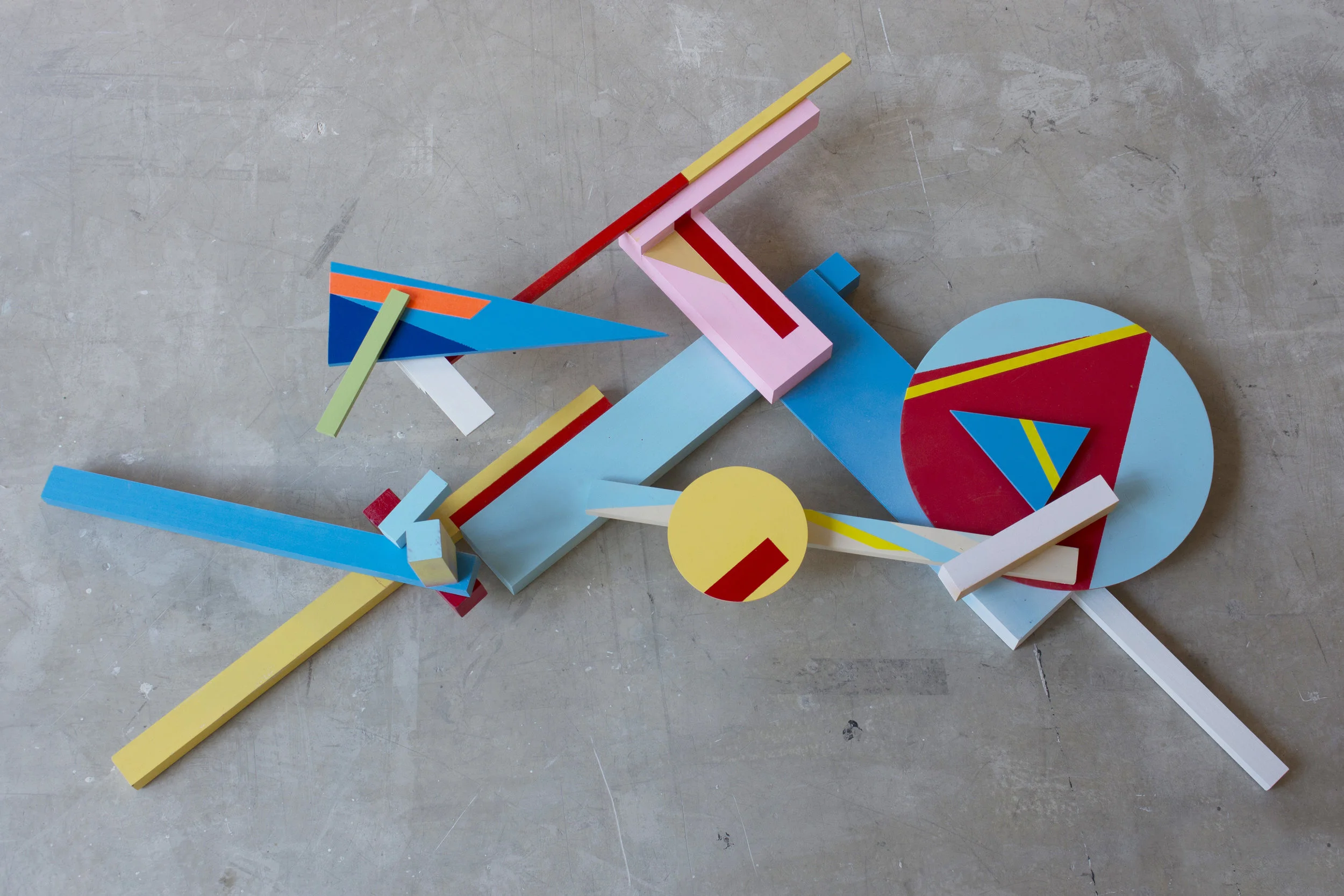   Sullivan Machine #02. &nbsp;Painted wood, 2016. 48" x 30" x 7". 