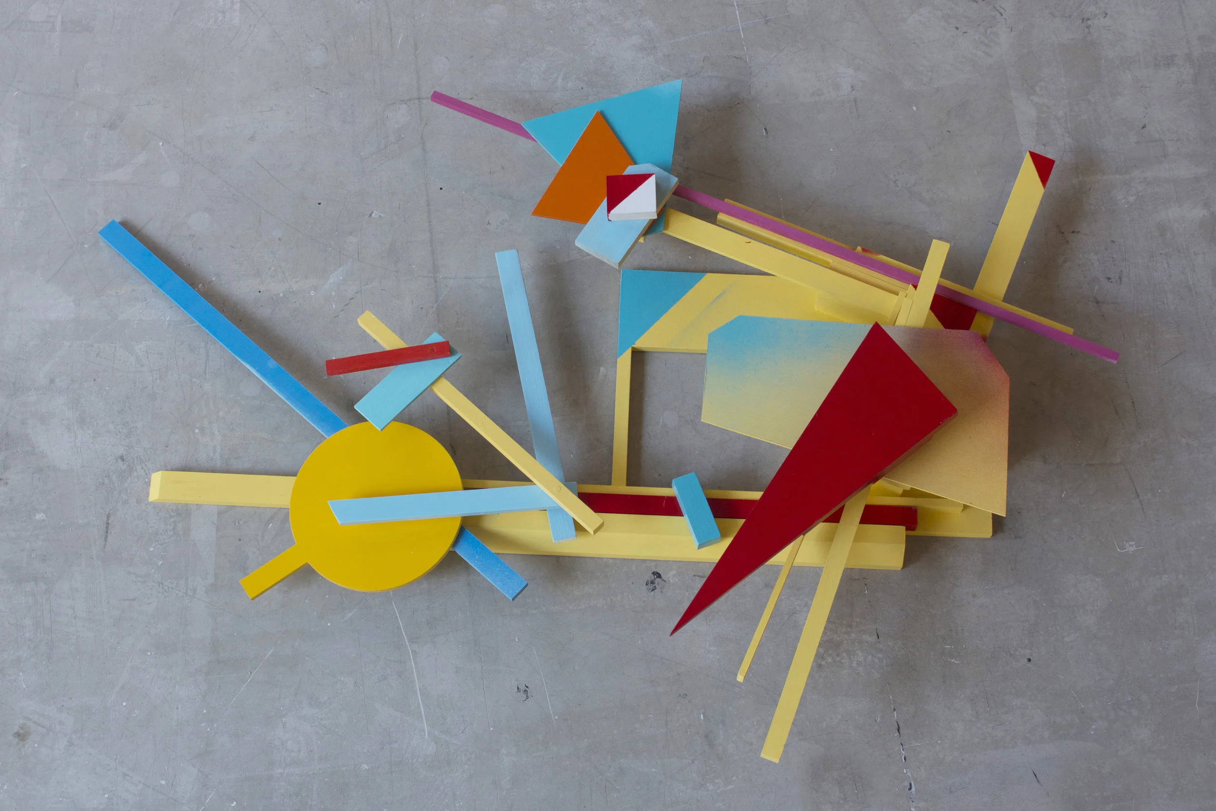   Sullivan Machine #01. &nbsp;Painted wood, 2016. 38" x 30" x 6". 