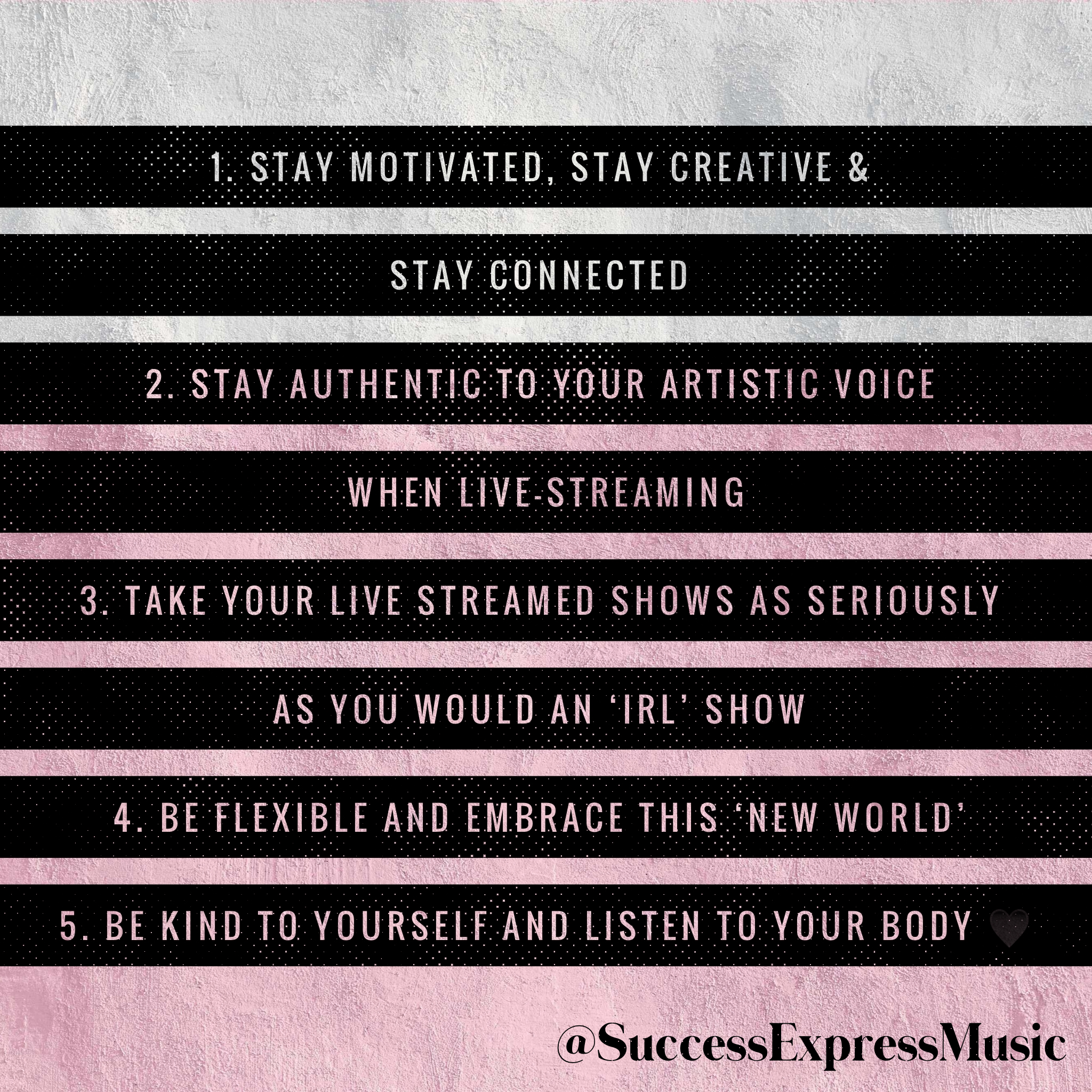 ‘Top tips for performing artists to stay in the game during Covid’ with Lorraine Solomons 🌟