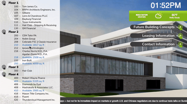  Digital Signage Touchscreen Demo 
