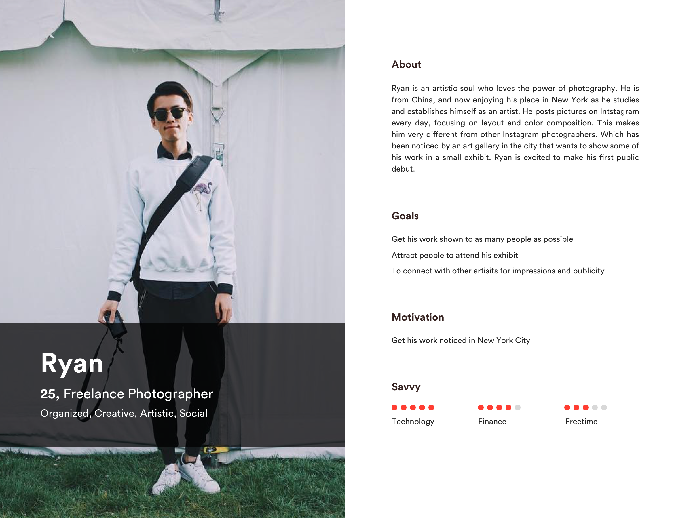 User persona of someone organizing an event and desiring to attract an audience.