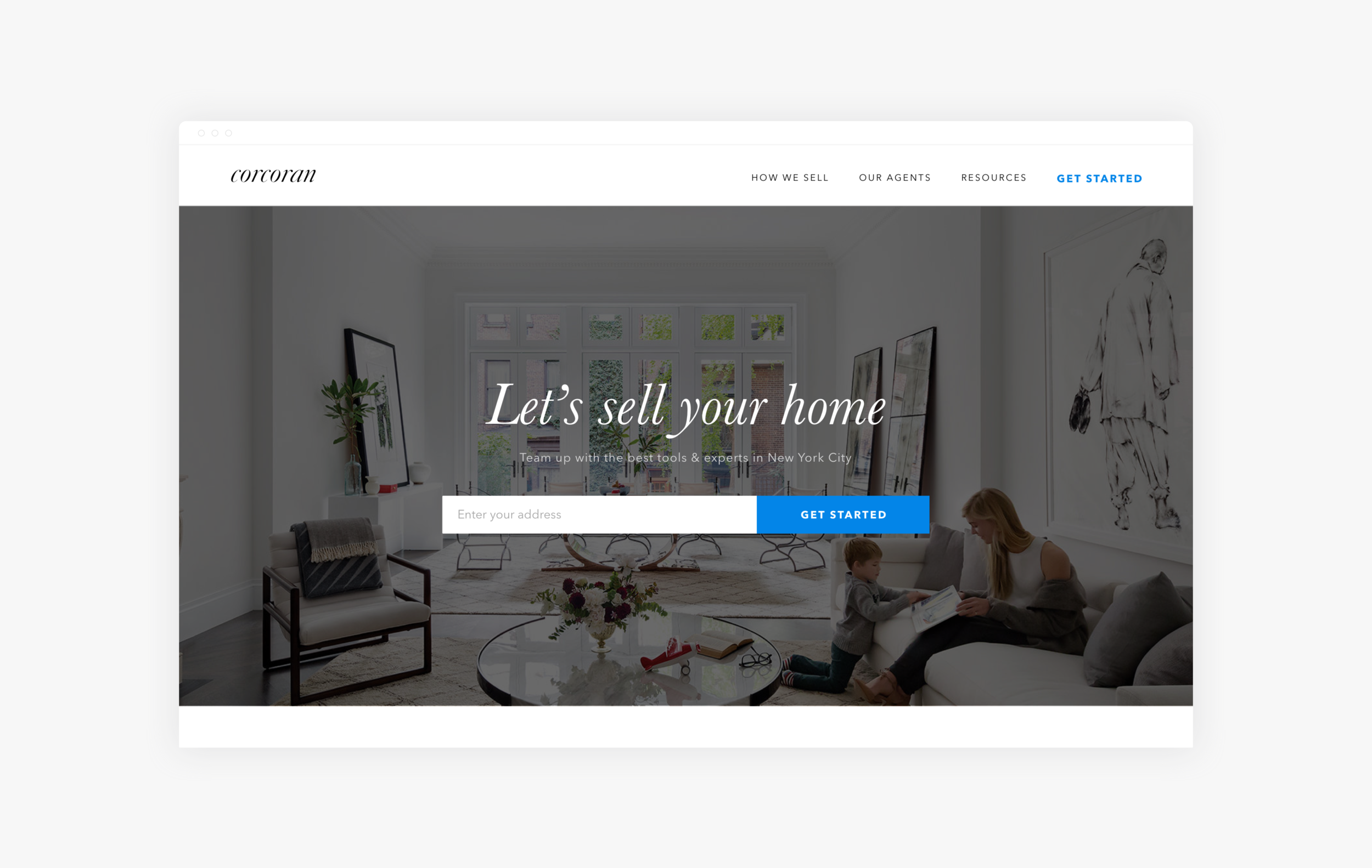 Preview of a landing page concept I designed for the website (above the fold).