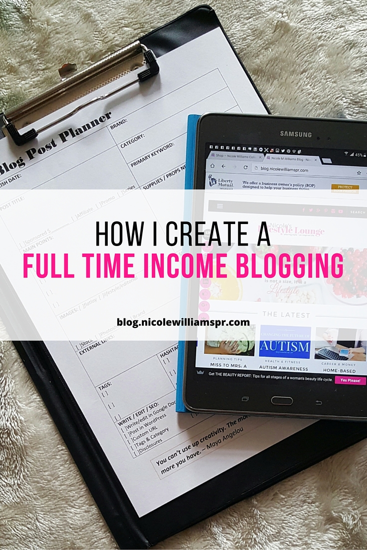Let me show you how to use your blof as a vehicle to create a full time income. #bloggingtips #monetizeyourblog
