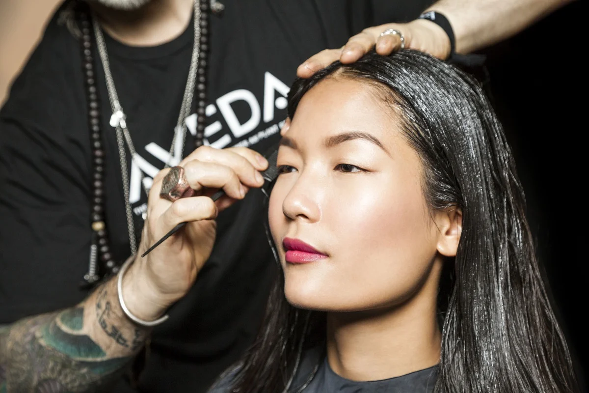 part hair down center... @aveda #hair #nllblog #chiaraboni #nyfw #livingaveda