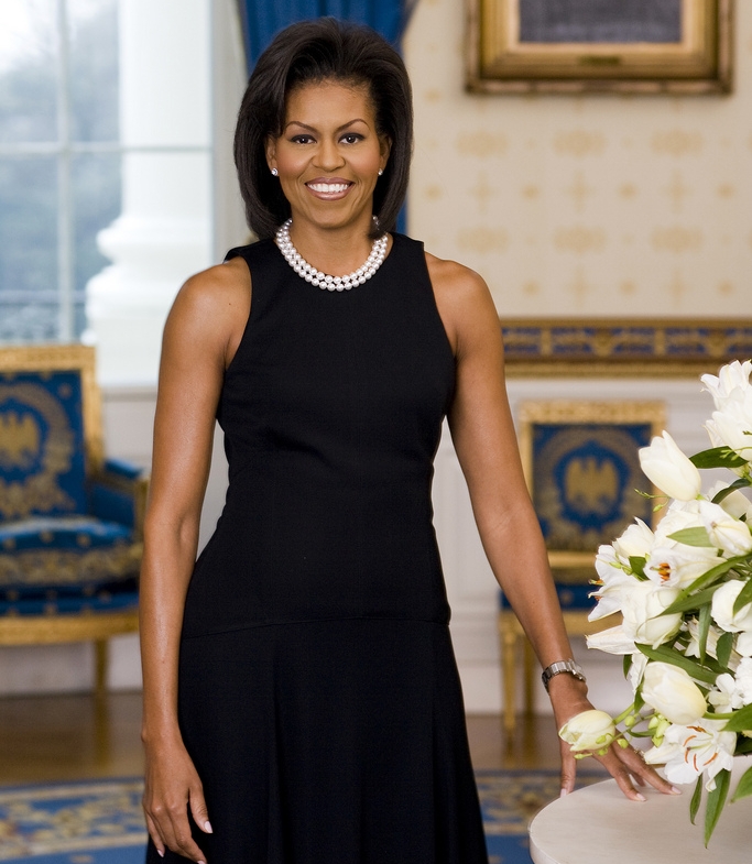 First Lady Michelle Obama official photographic portrait. Source Georgia Democrats Connect 2017, used under its Creative Commons license