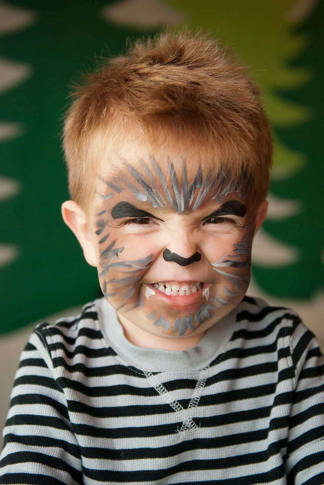 It's not a Little Red Riding Hood party without a wolf! My husband does such a great job on the face painting at parties. So happy to have him help out!