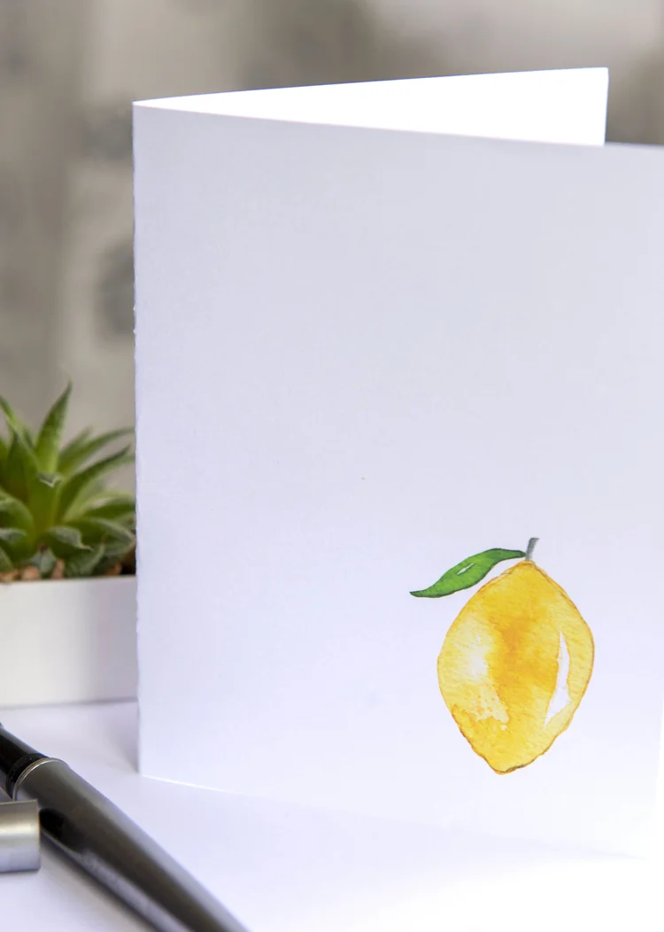 PRINTABLE Watercolor Lemon Greeting Card — Heather Tycksen