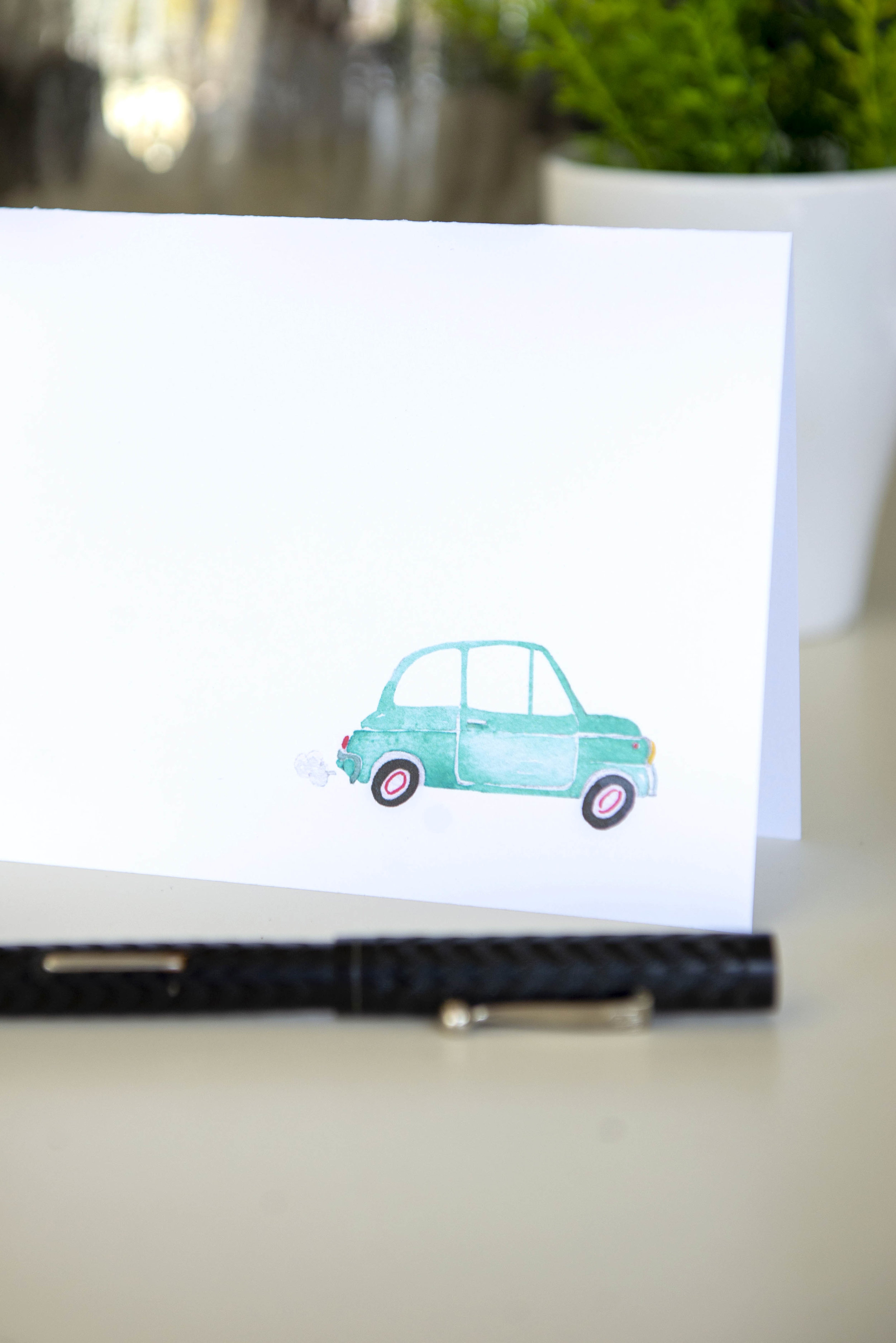 Printable watercolor greeting cards. Download once and print again and again!  Prints (2) cards per 8.5x11 inch paper. 