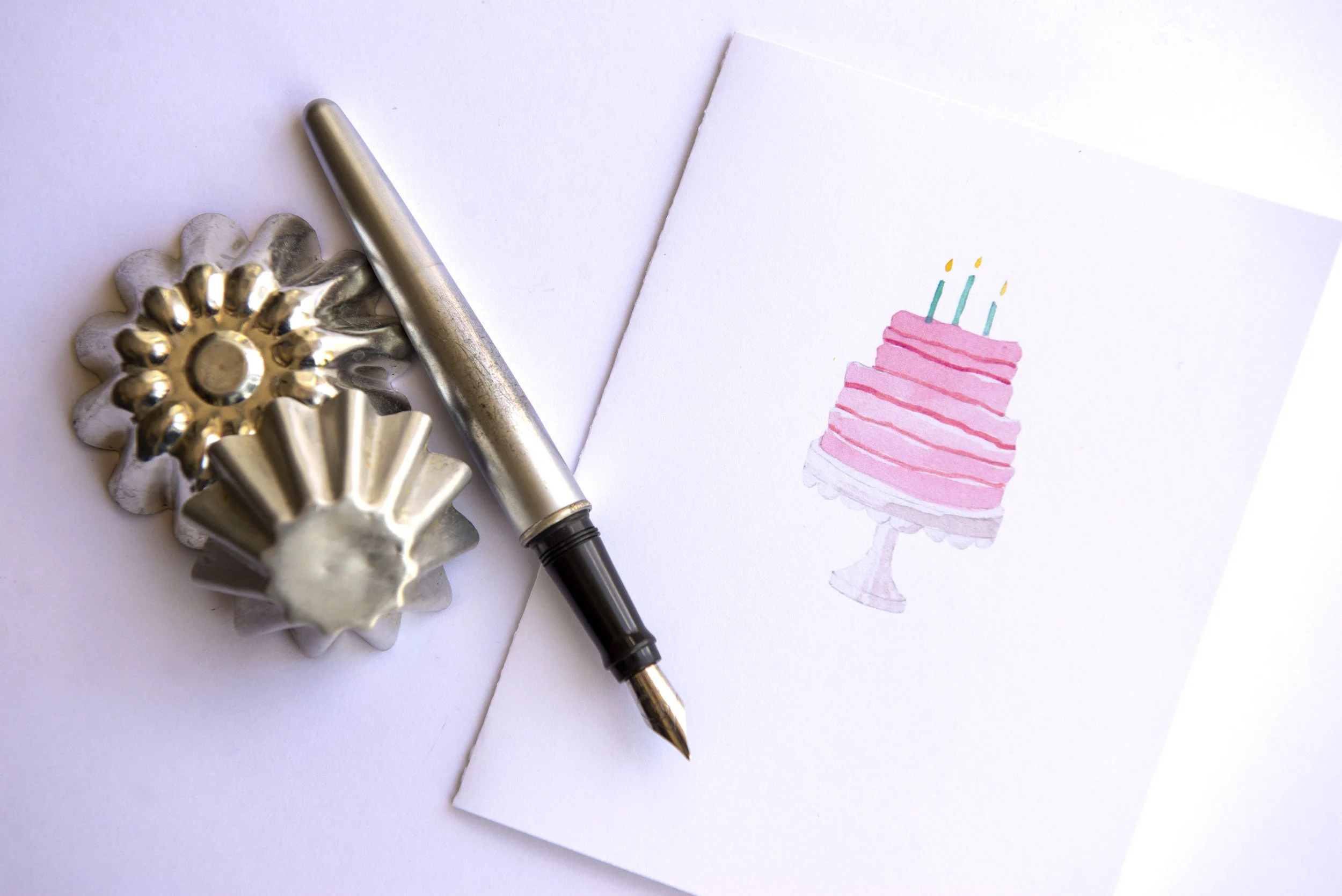 Printable watercolor greeting cards. Download once and print again and again!  Prints (2) cards per 8.5x11 inch paper. 