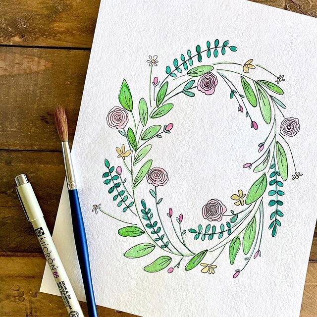 I&rsquo;m hosting a &ldquo;Midsummer Garden Party&quot; watercolor workshop! Next Thursday, June 25th at 7:00 pm in Sandy. Come learn how to design and paint your very own floral wreath! $45 reserves your spot and covers all supplies. Space is limite