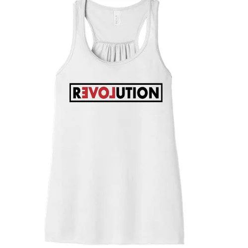 Revolution Women's Racerback Flowy Tank Top White
