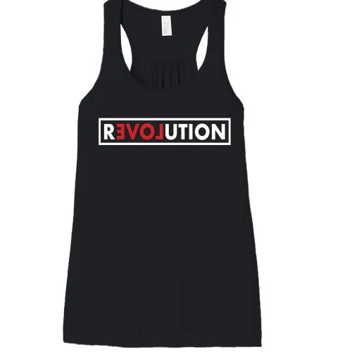 Revolution Women's Racerback Flowy Tank Top Black