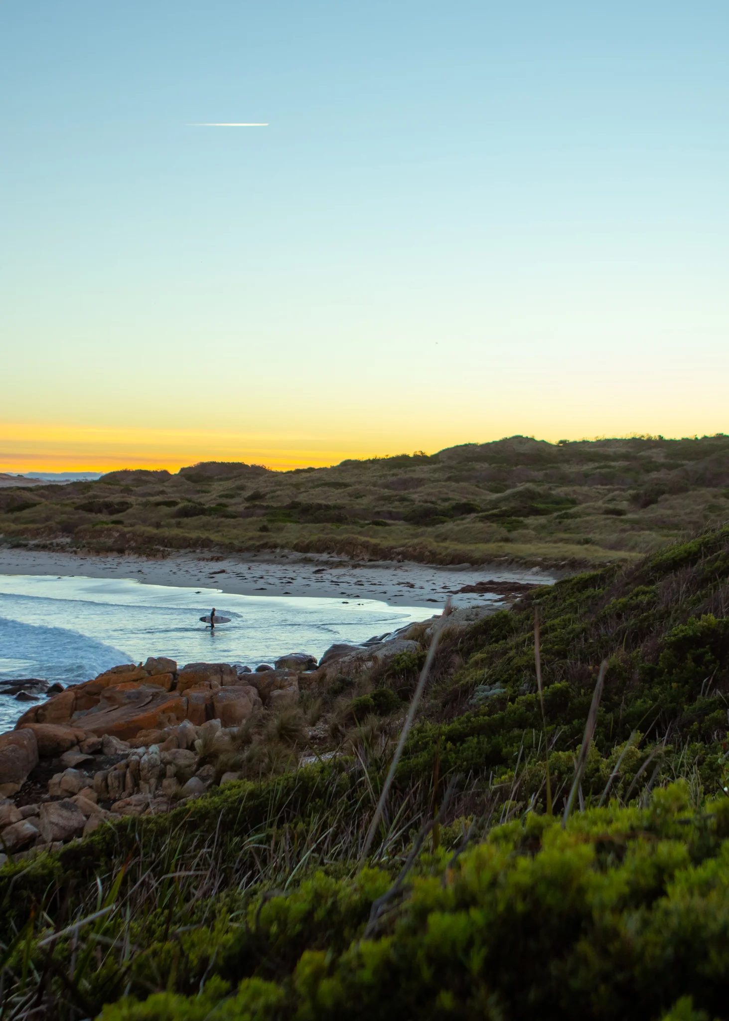 St Helens Surfer at Sunset