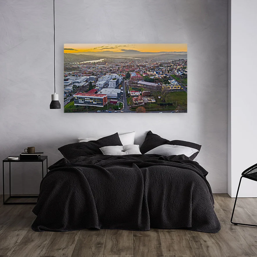 Sunset over Launceston, Tasmania.