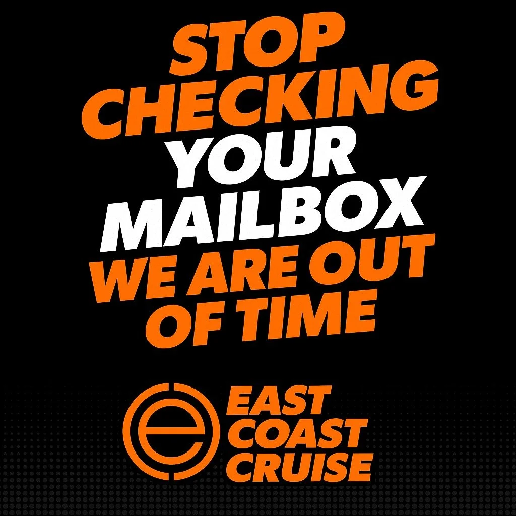 Hi all, just a quick one - No need to check your mailbox &mdash; we&rsquo;ve run out of time to get everything to you before ECC.
But don&rsquo;t stress &mdash; we&rsquo;ll have a collection spot set up at the event so you can grab your stuff there.
