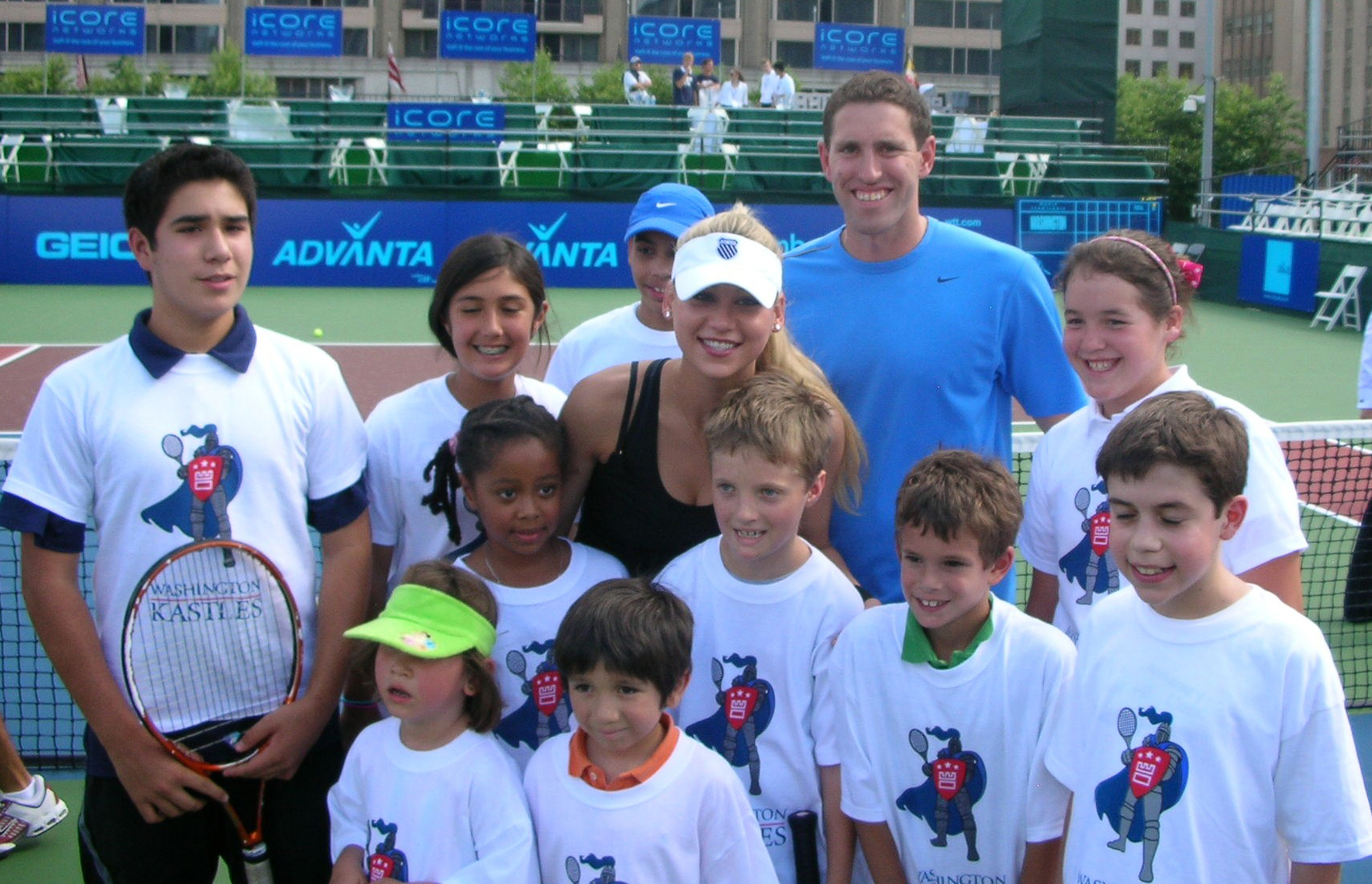 Anna Kournikova visits ASM Tennis Academy