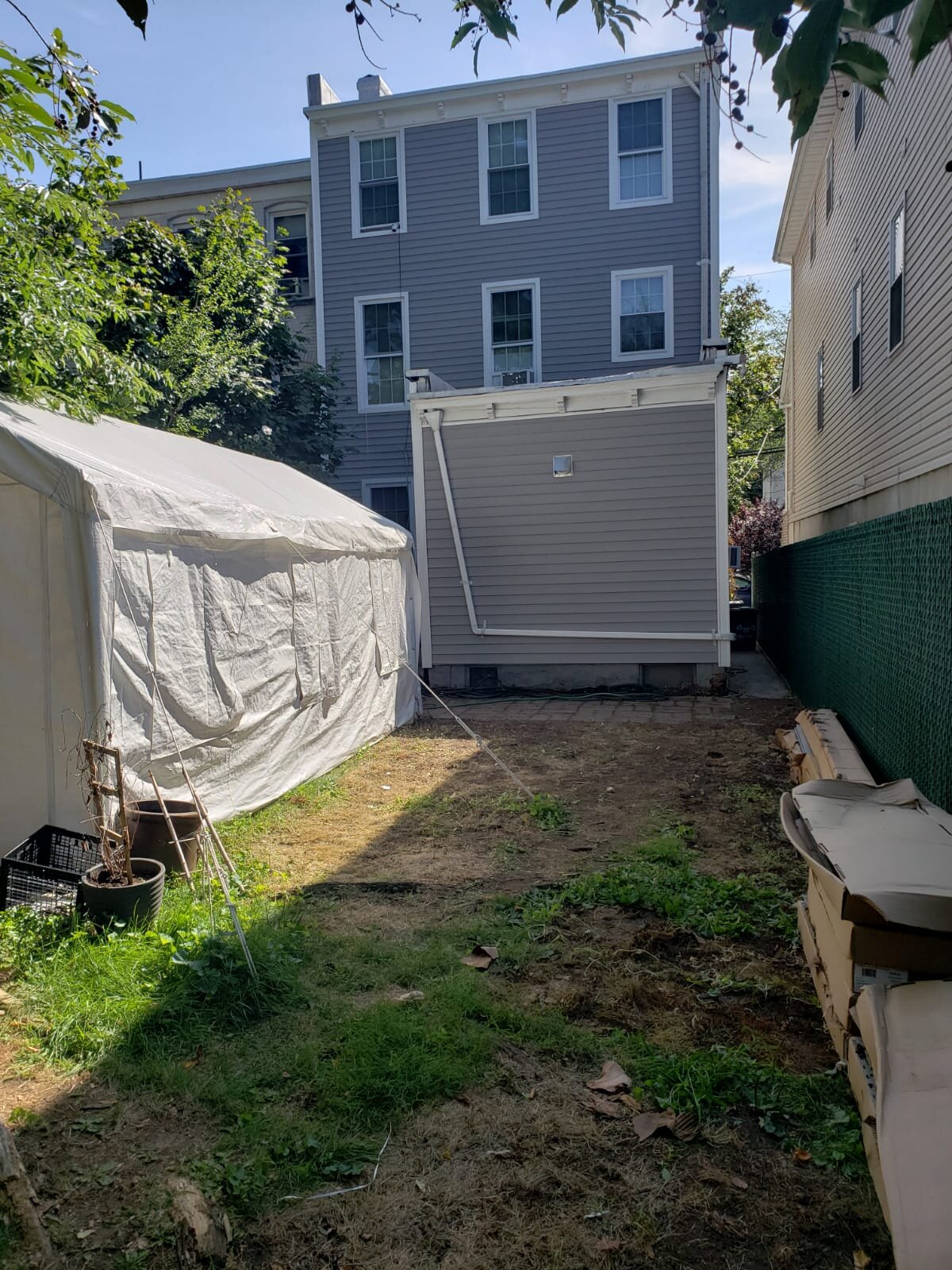 New siding installation