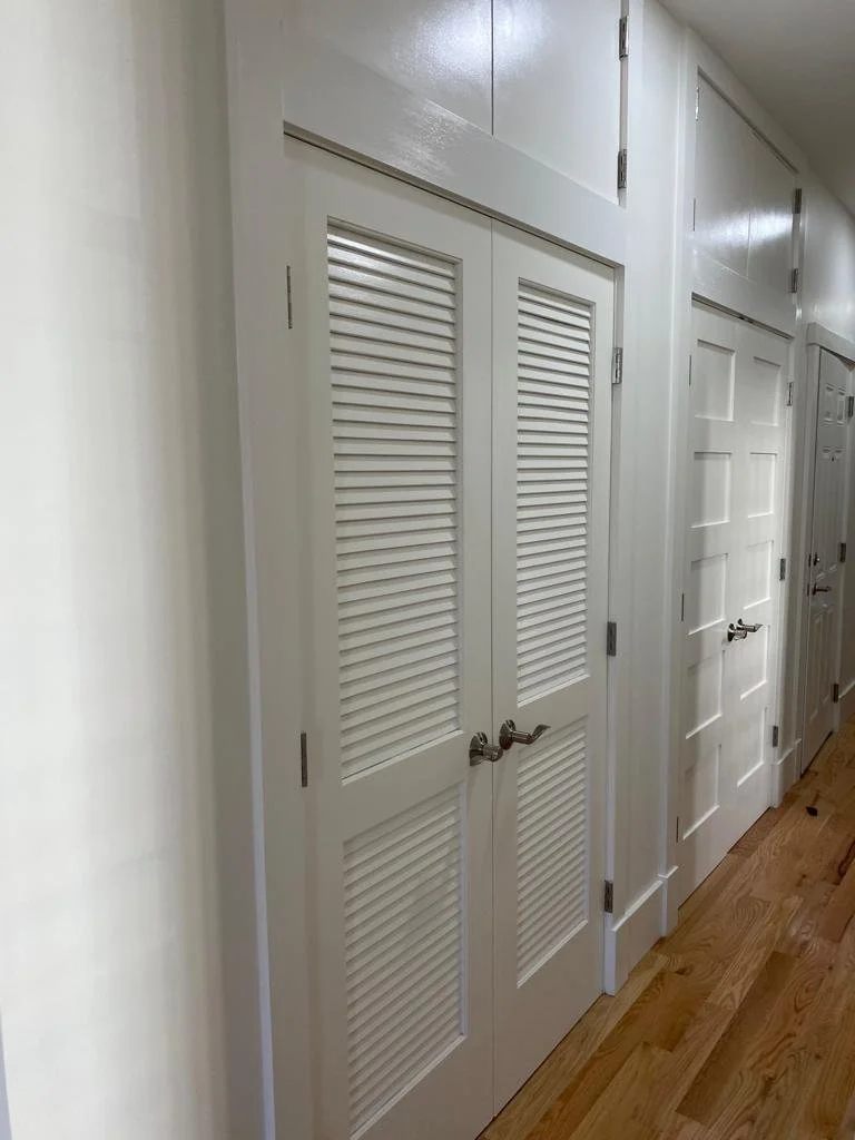 Closets with custom storage above