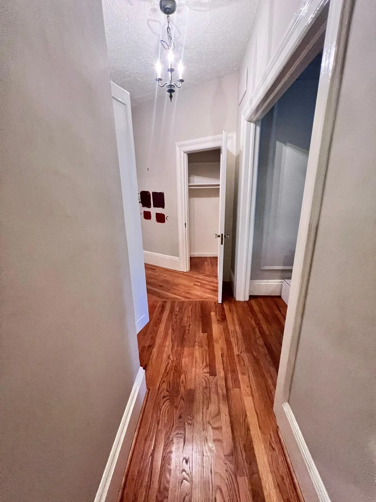 Refinished floors, new changelier and fresh paint