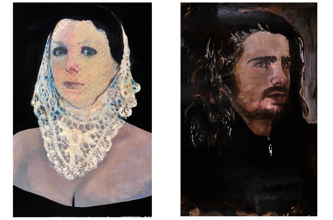Coming into being 2012 tempera, acryl en alkyd op doek 200 x 130 cm Reflection 2012 acryl en alkyd op doek 200x 130 cm