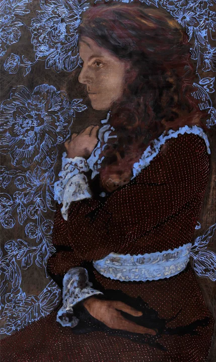 Worship 2012 tempera, acryl, houtskool en alkyd op doek 250 x 150 cm