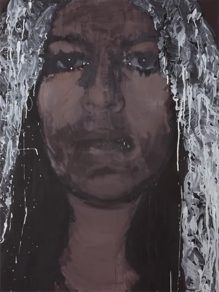 Just human 2010 tempera en acryl op doek 110 x 90 cm