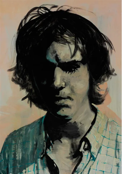 Behind those eyes 2009 100 x 70 cm schilderij op doek