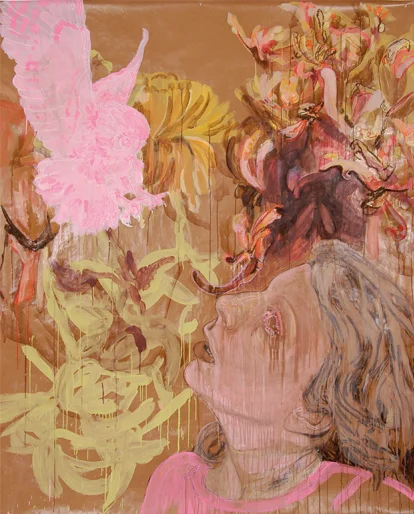 Birds of pray 2006 tekening op papier 150 x 120 cm