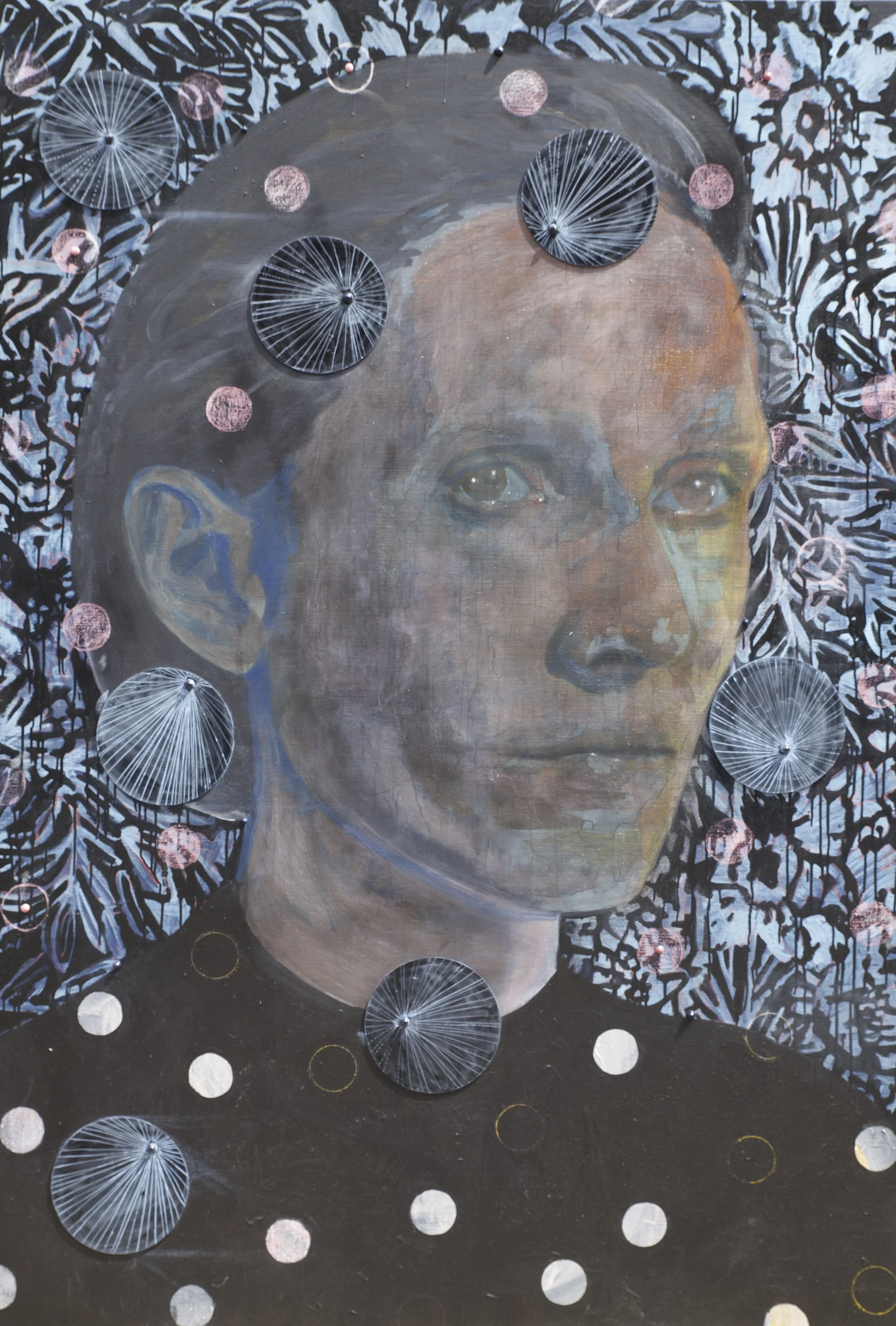  Fall into place 2014 - 2026  220 ×150 cm gemengde techniek op doek 
