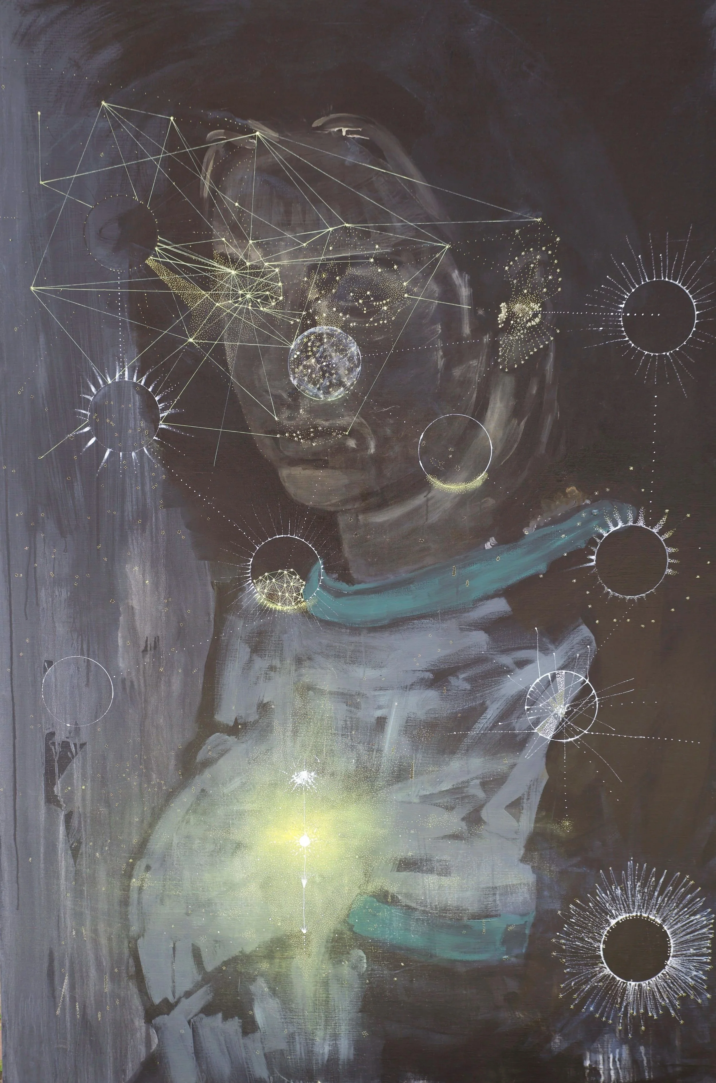  The meaning 2016 -2026 200 × 130 cm gemengde techniek op doek 