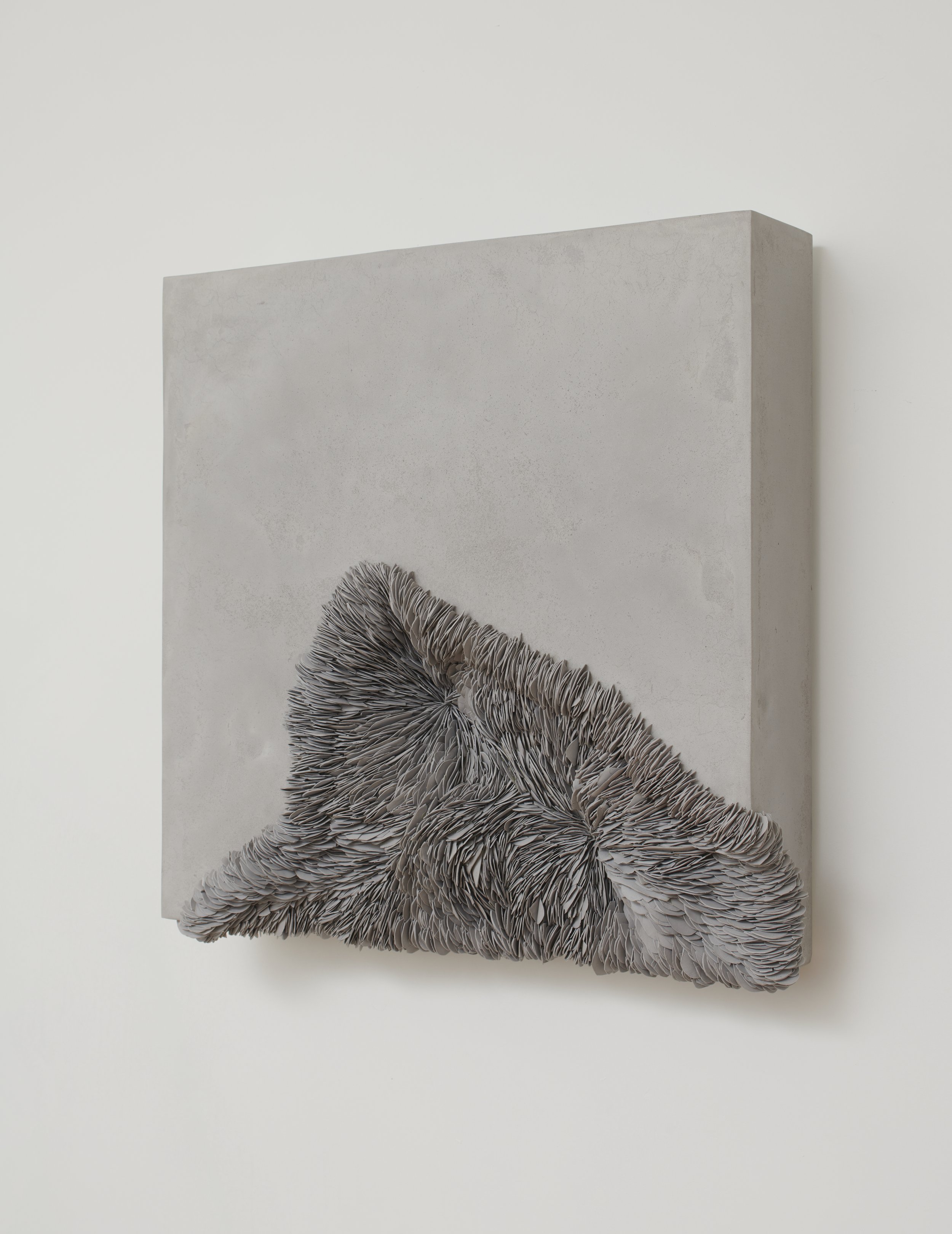 Collapsed Diptych (grey). 50cm x 50cm. 