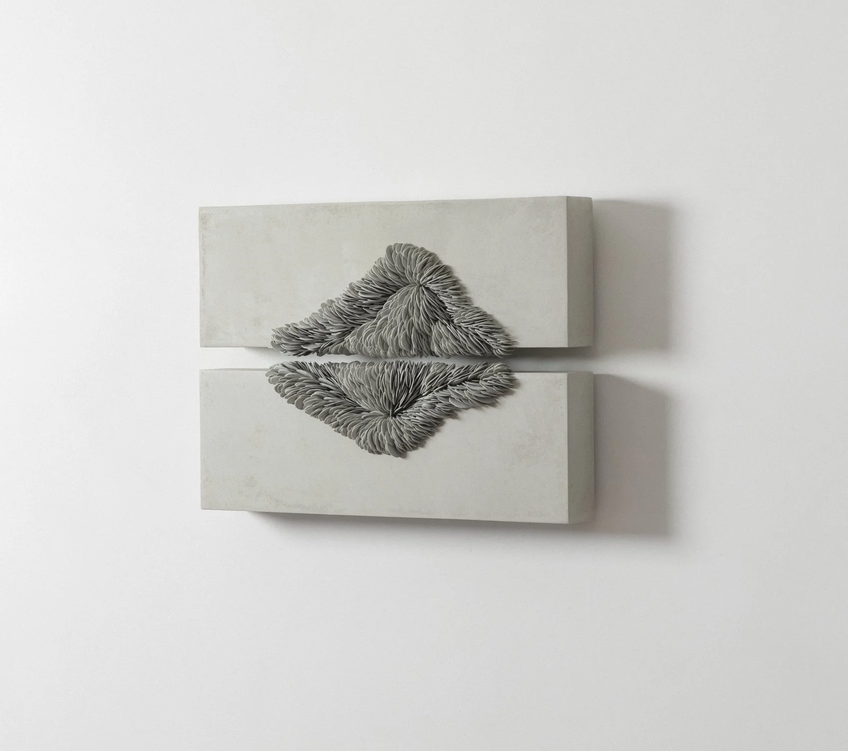 Collapsed Diptych (sage). 46cm H x 63.5 W.