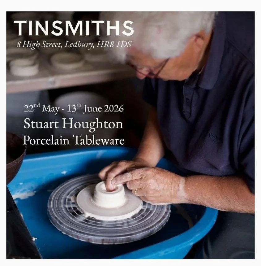 I worked with Stuart Houghton making porcelain tableware for three years when I first moved to the Forest, so it&rsquo;s especially lovely to see this upcoming exhibition at Tinsmiths. Stuart&rsquo;s work is quietly beautiful &mdash; thoughtful, skil