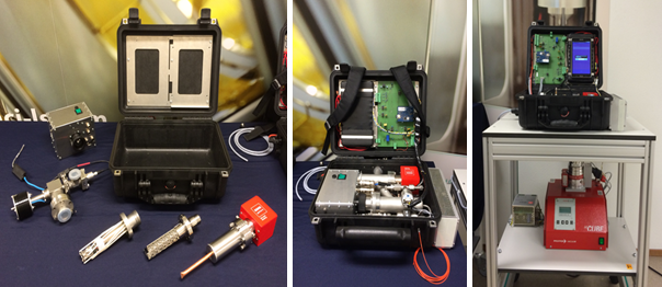 Sniffles ‘Rover 2000’ beta system showing constituent parts, integrated device and docking station.