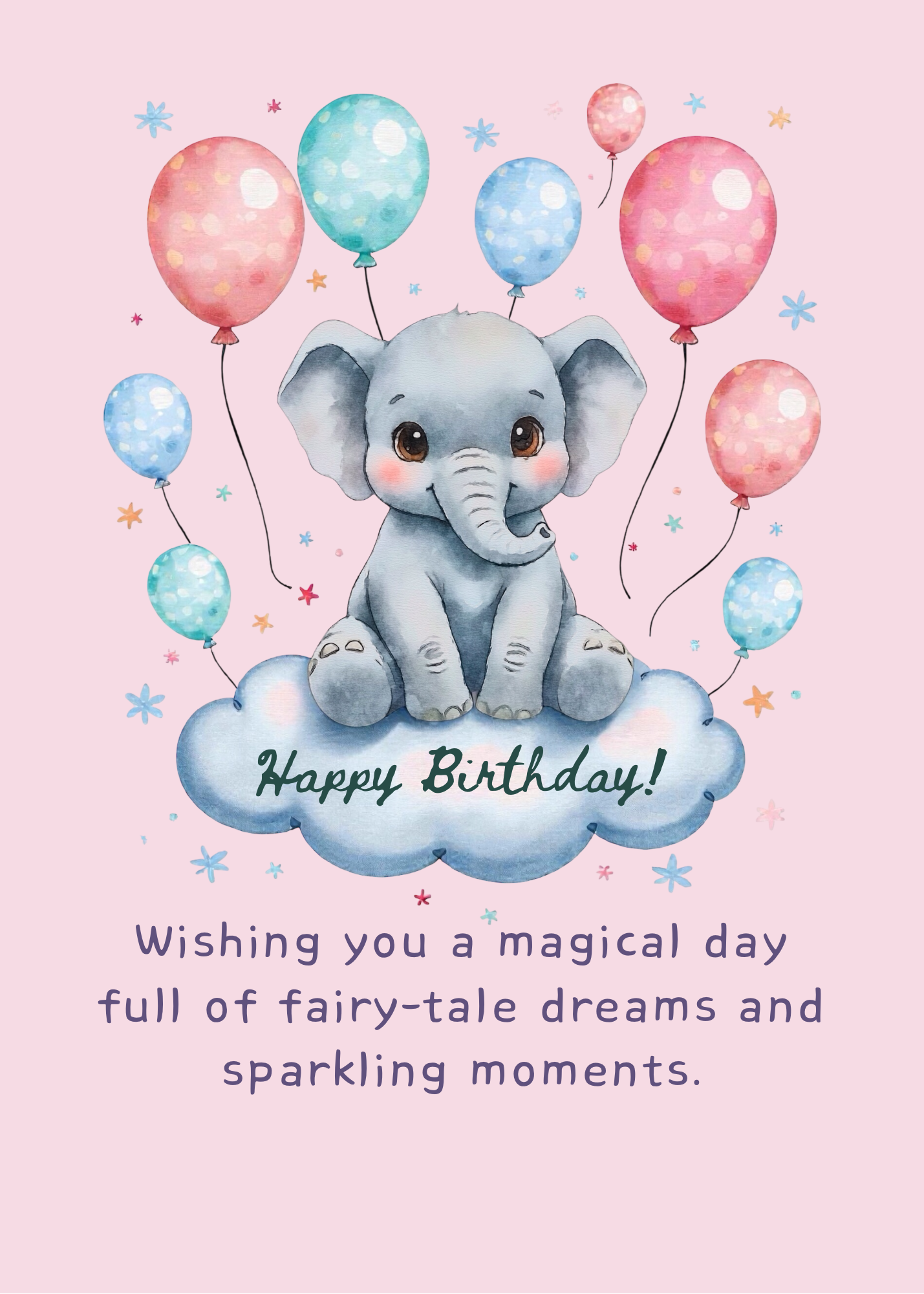 Pink Cute Pastel Kids Birthday Greeting Card - 3.png