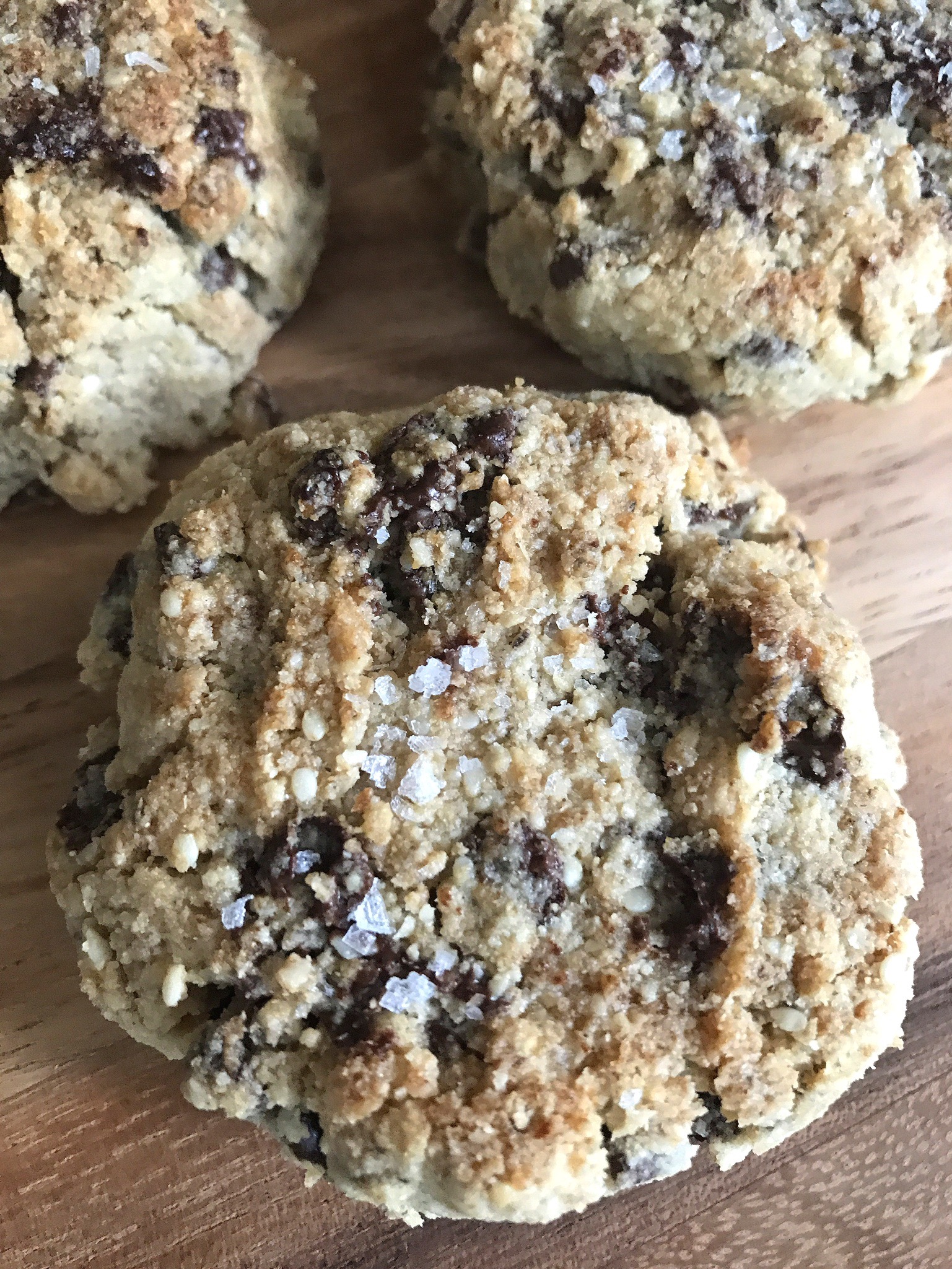CHOCOLATE CHIP TAHINI COOKIES (grain &amp; nut-free, paleo, vegan)